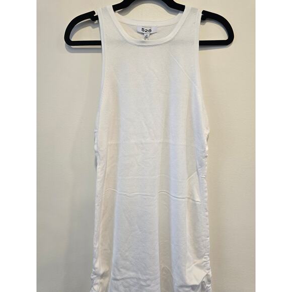 525 America White Side Ruched Dress Size Medium NWT - Picture 5 of 9
